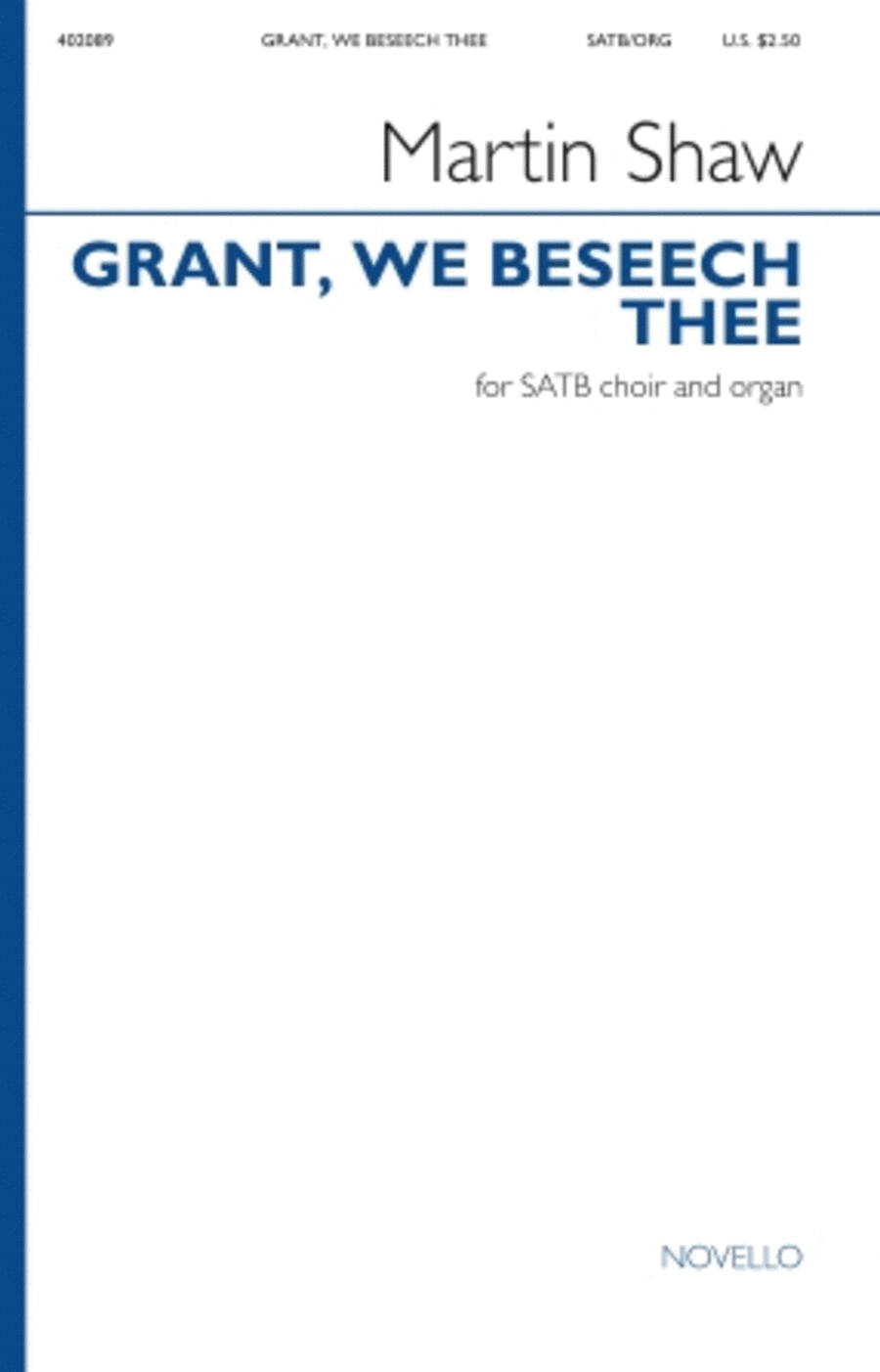 Grant, We Beseech Thee 4-Part scores gallery preview page 1