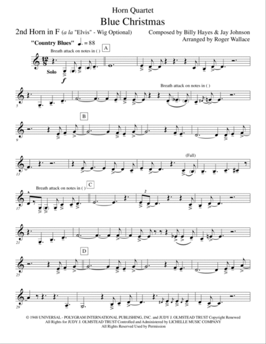 Blue Christmas Brass Trio scores gallery preview page 6