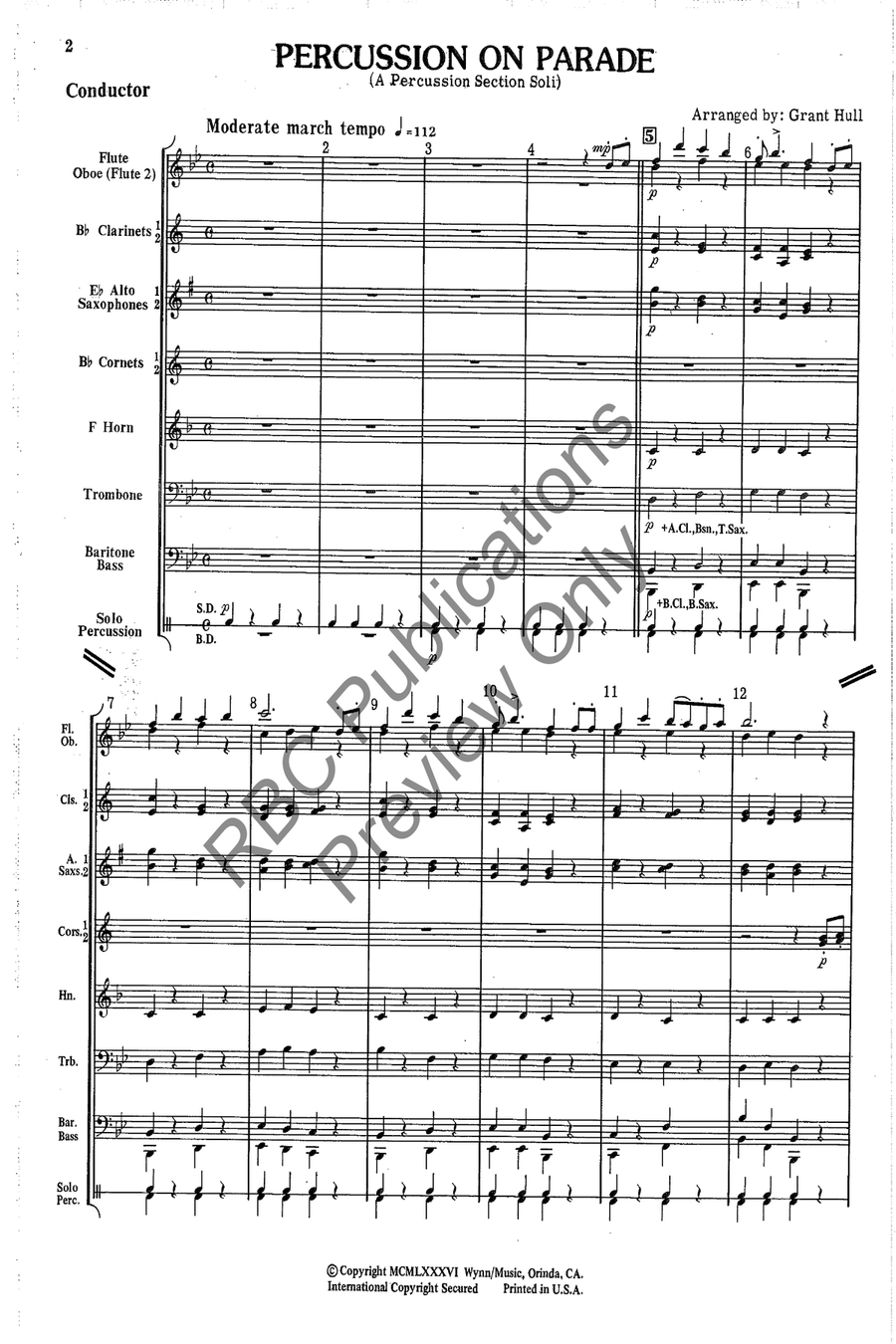 Percussion On Parade Percussion On Parade Concert Band scores gallery preview page 5