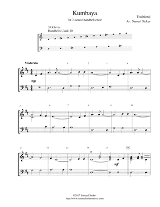 Book cover for Kumbaya - for 3-octave handbell choir
