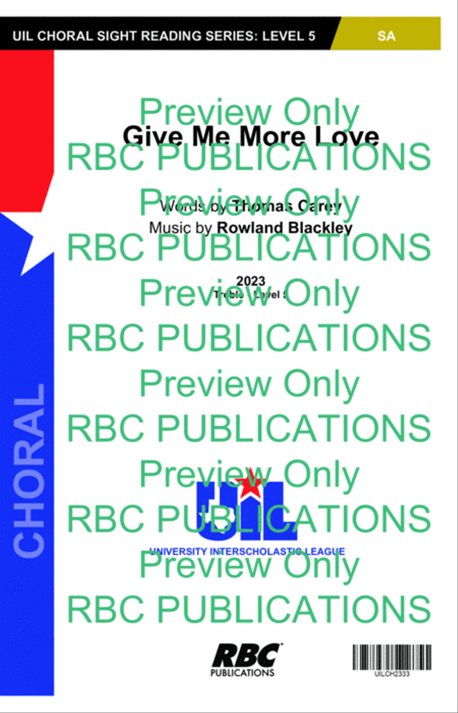 Give Me More Love (SA) Give Me More Love (SA) SA scores gallery preview page 2