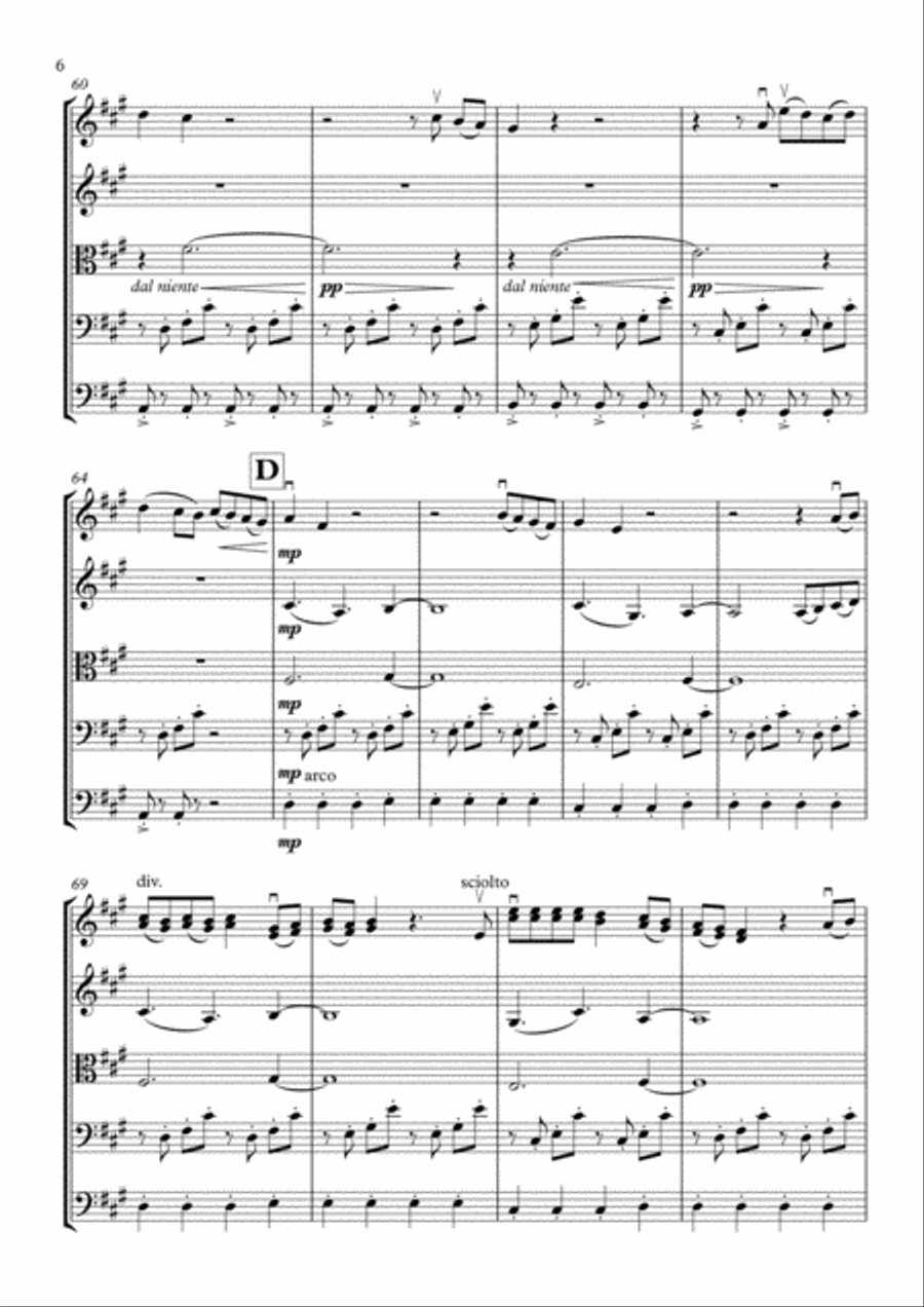 Everything I Wanted String Quartet scores gallery preview page 6
