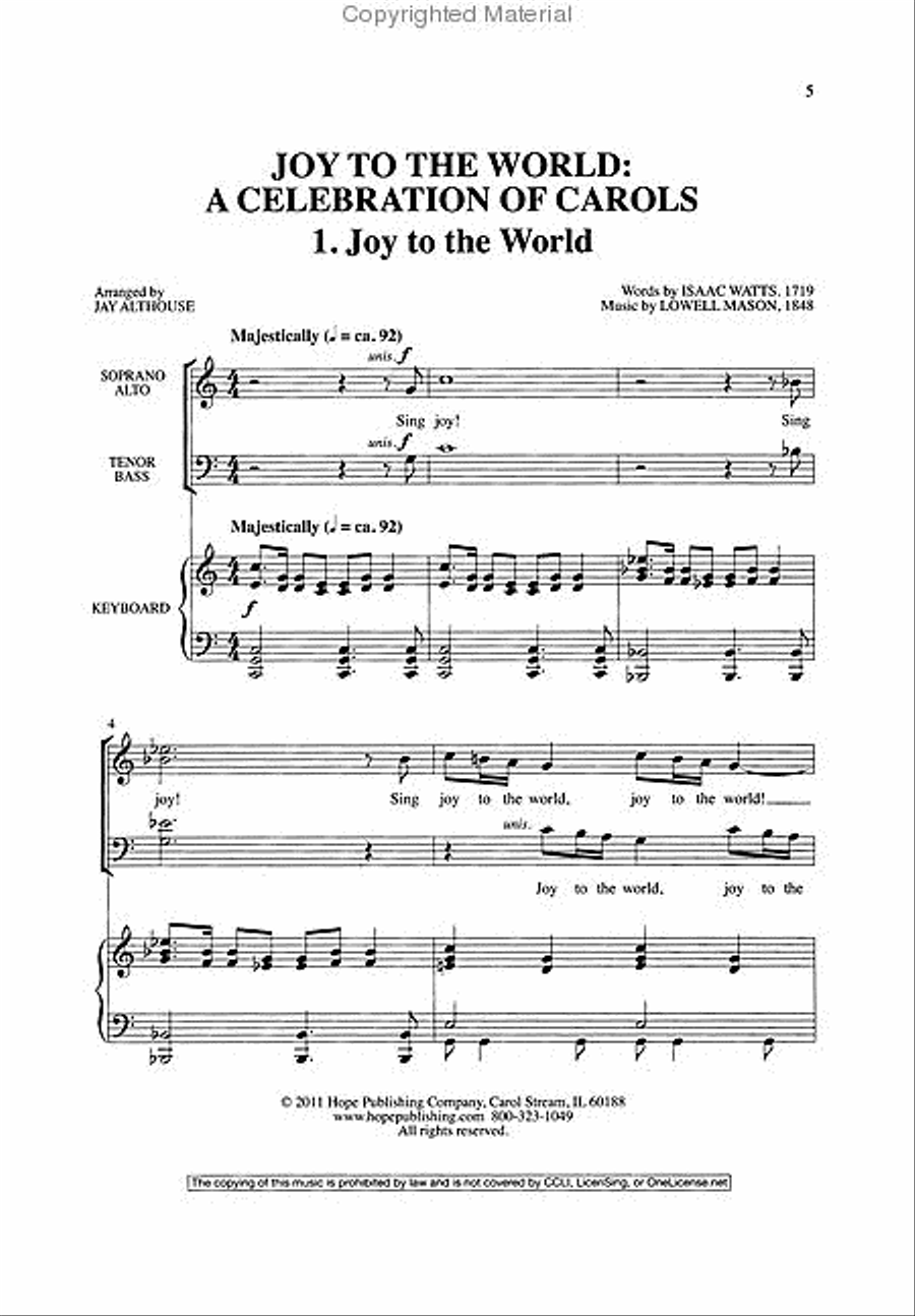 Joy to the World: A Celebration of Carols Choir scores gallery preview page 2