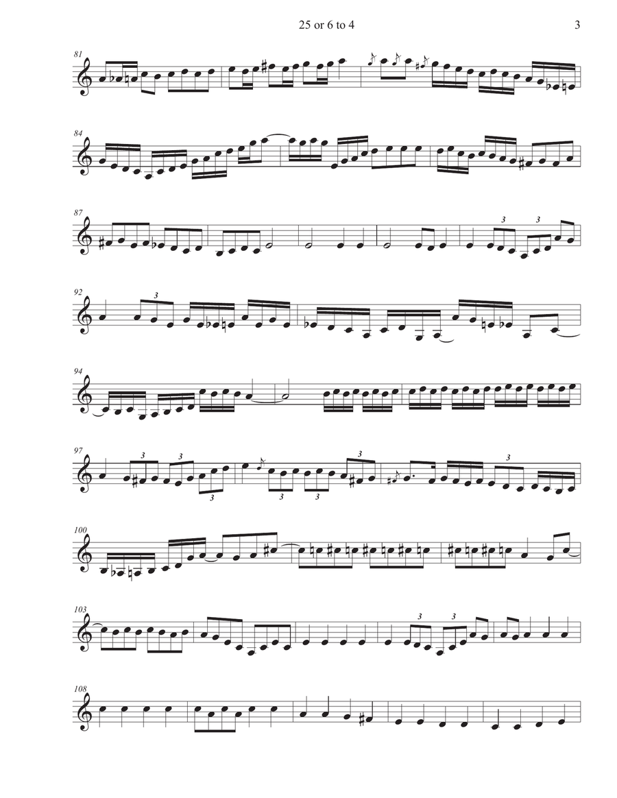 25 Or 6 To 4 Trumpet Solo scores gallery preview page 3
