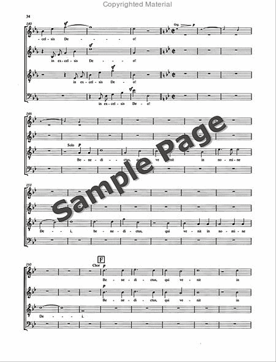 Missa Sacra Op. 147 4-Part scores gallery preview page 35