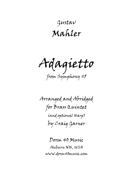 Adagietto, from Symphony No. 5 image number null