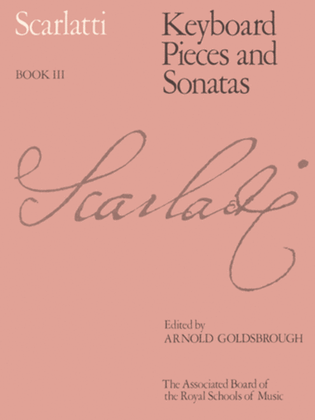 Book cover for Keyboard Pieces and Sonatas, Book III