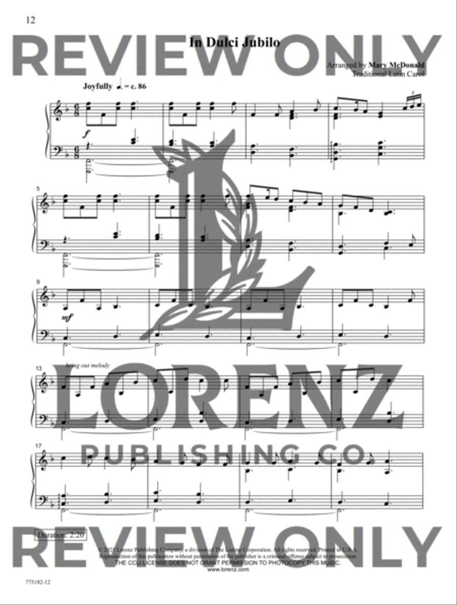 All Is Mary and Bright Piano Solo scores gallery preview page 6