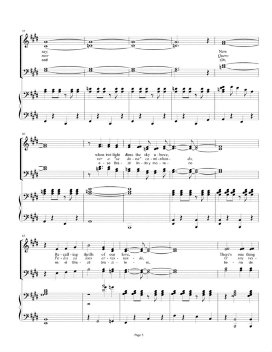 Aquarela Brasileira (aquarela Do Brasil) (brasil) 4-Part scores gallery preview page 5