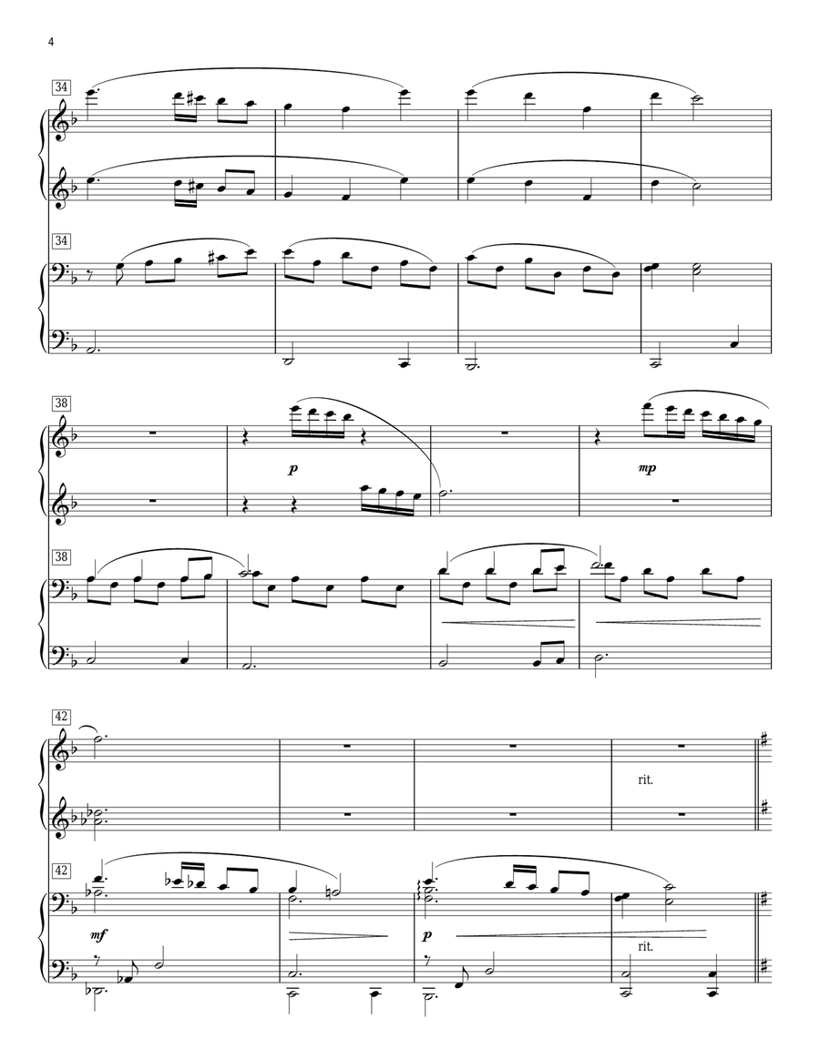 Joy To The World (arr. Phillip Keveren) Piano Duet scores gallery preview page 4
