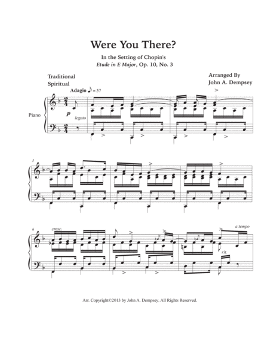 Were You There (Piano Solo in F Major) Piano Solo scores gallery preview page 3