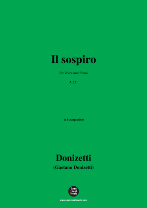 Donizetti-Il sospiro,in f sharp minor,for Voice and Piano