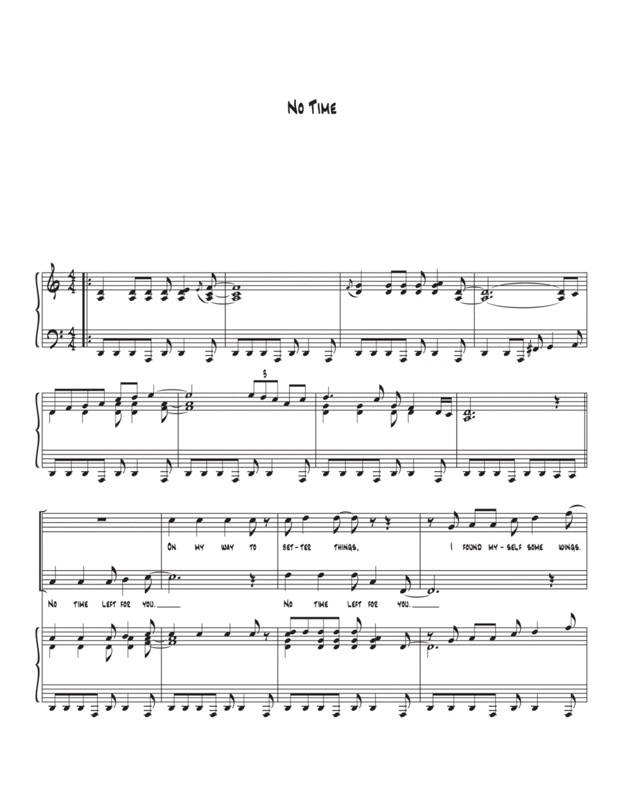 No Time Voice scores gallery preview page 1