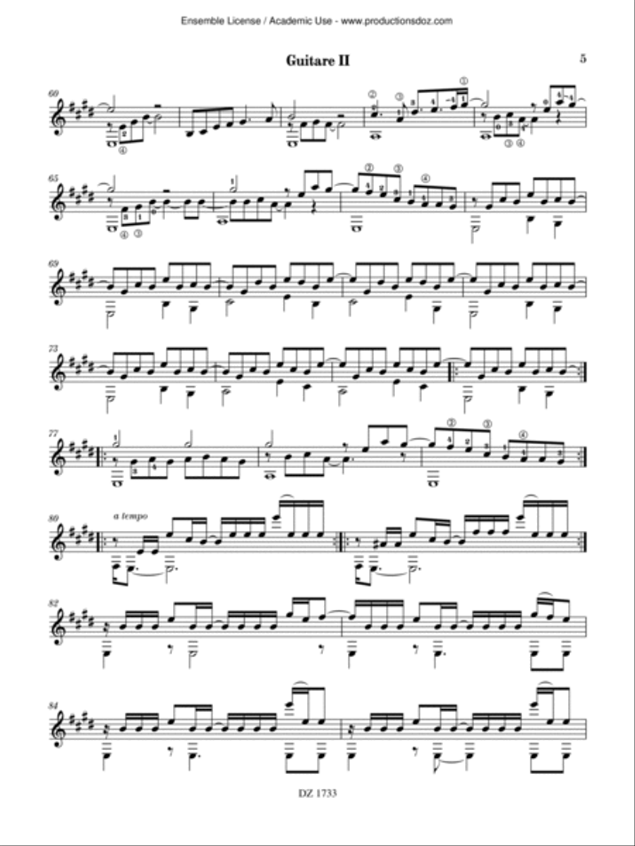 Trois-Rivières Classical Guitar scores gallery preview page 6