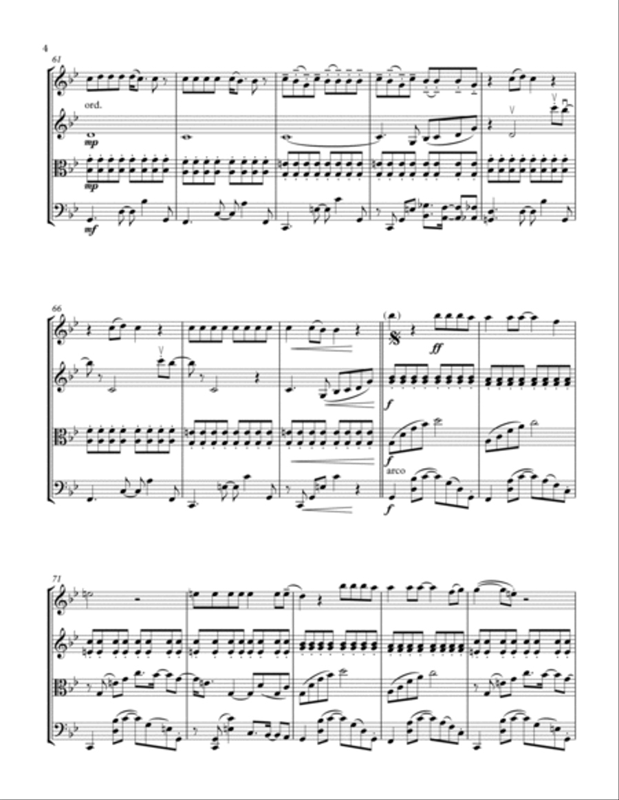 Blue Jeans String Quartet scores gallery preview page 4