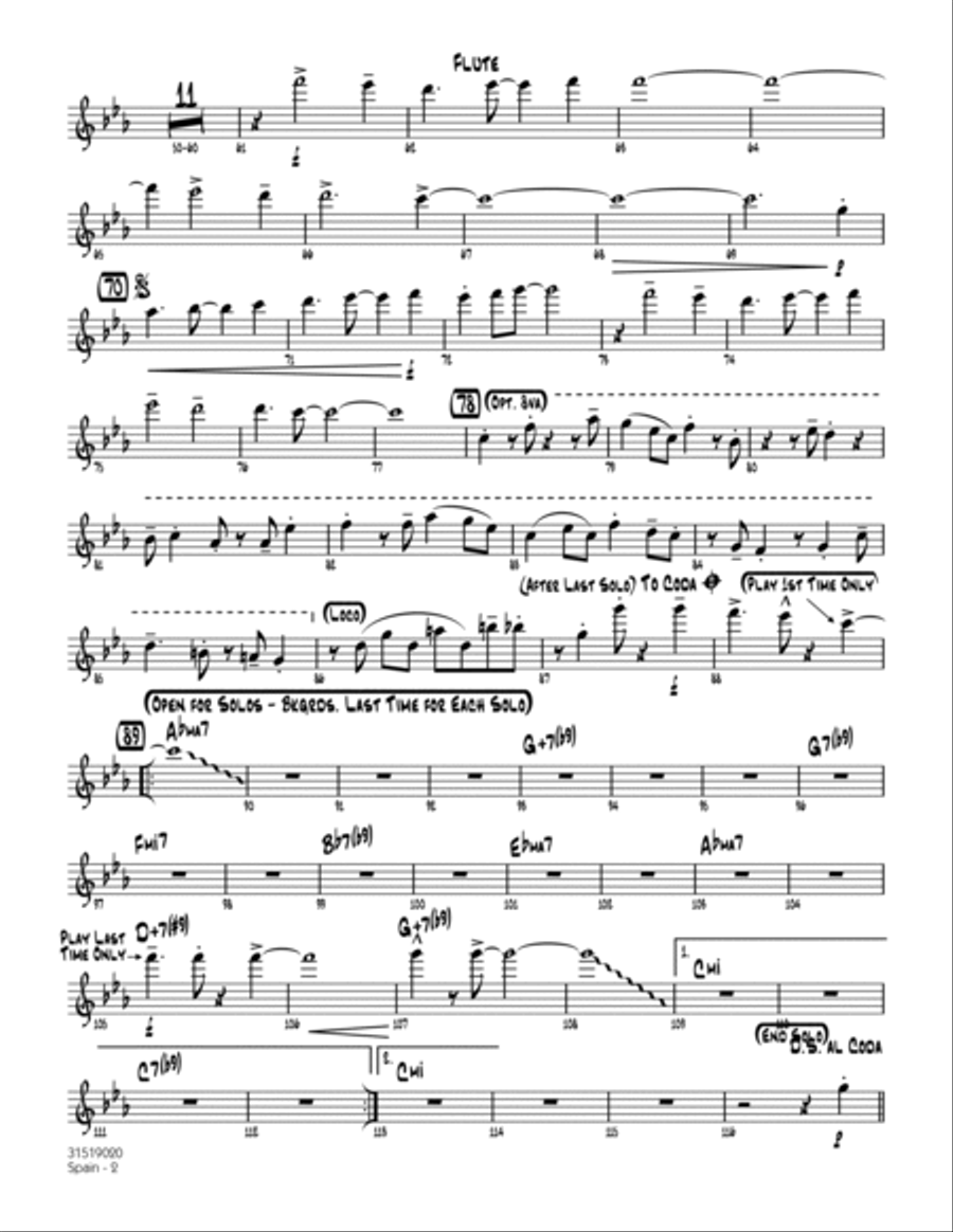 Spain - Flute Spain - Flute Flute scores gallery preview page 2