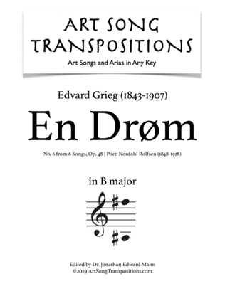 GRIEG: En Drøm, Op. 48 no. 6 (transposed to B major)