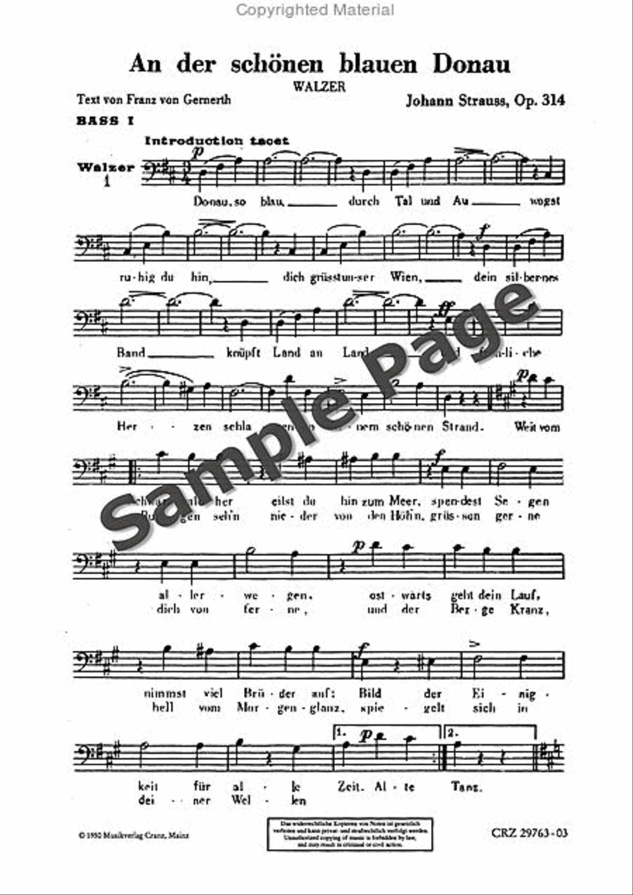 Strauss Donau Waltz Mch B1 TTBB scores gallery preview page 2