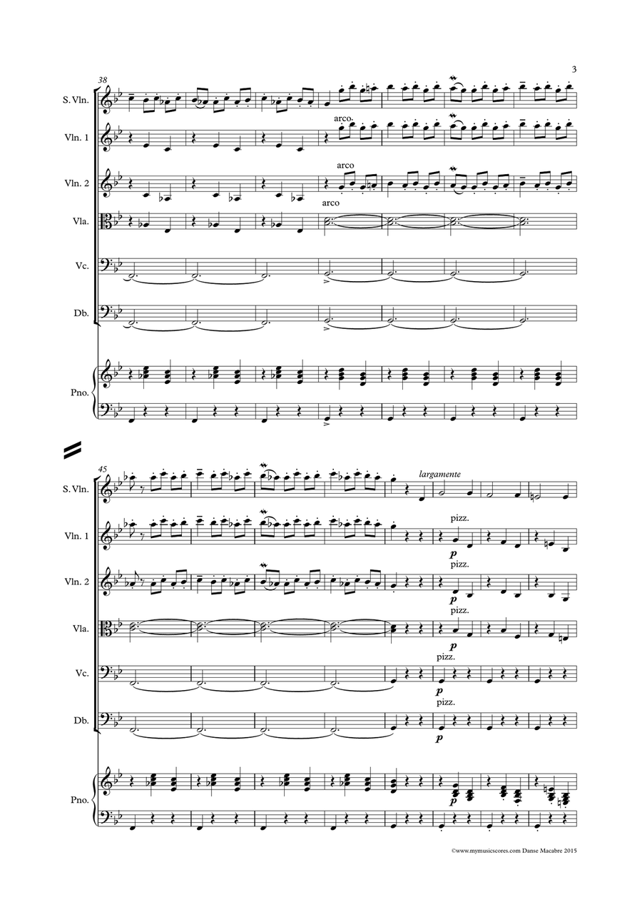 Danse Macabre Op. 40 for String Orchestra String Orchestra scores gallery preview page 4