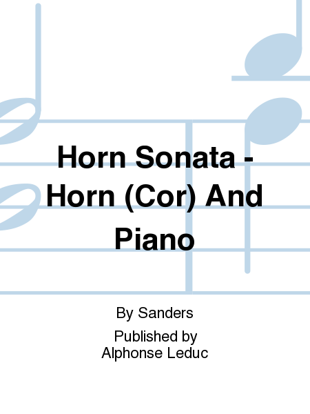 Horn Sonata - Horn (Cor) And Piano
