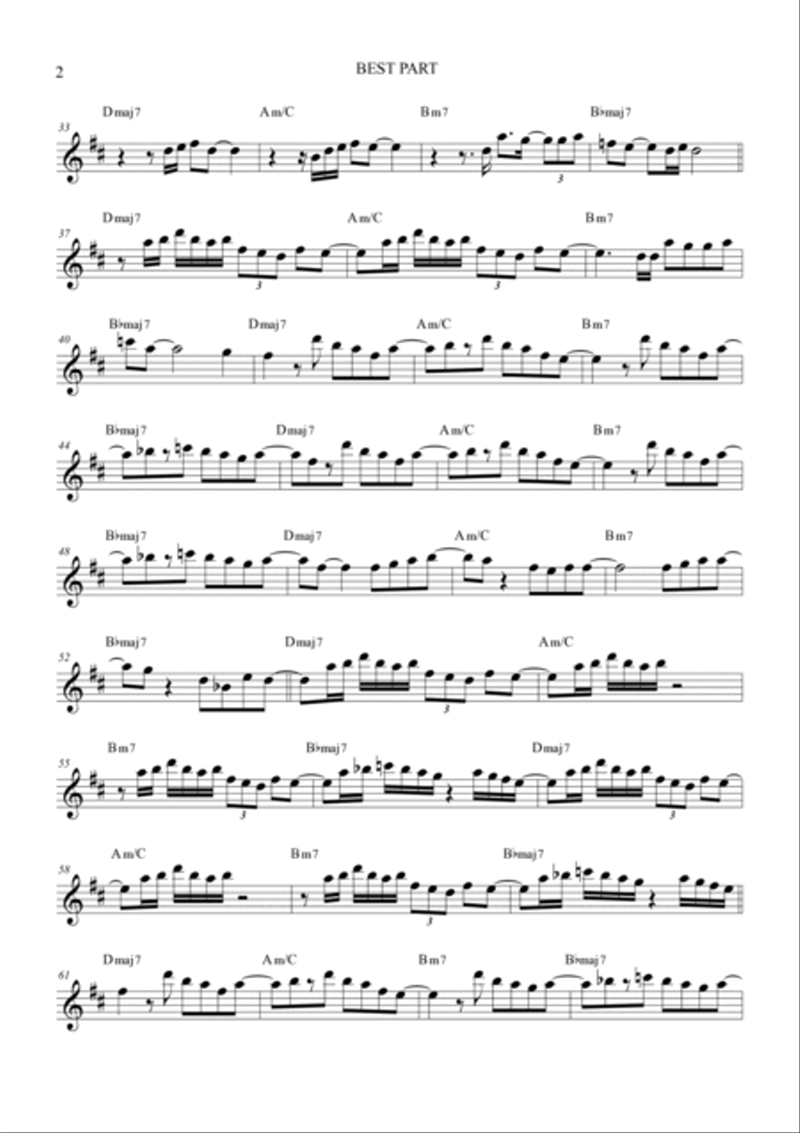 Best Part Flute Solo scores gallery preview page 2