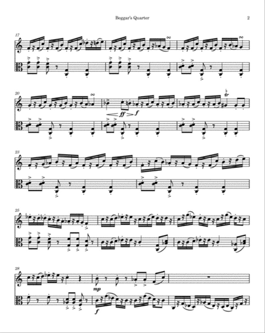 Beggar's Quarter Oboe scores gallery preview page 3