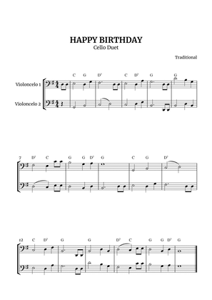 Book cover for Happy Birthday - Cello Duet