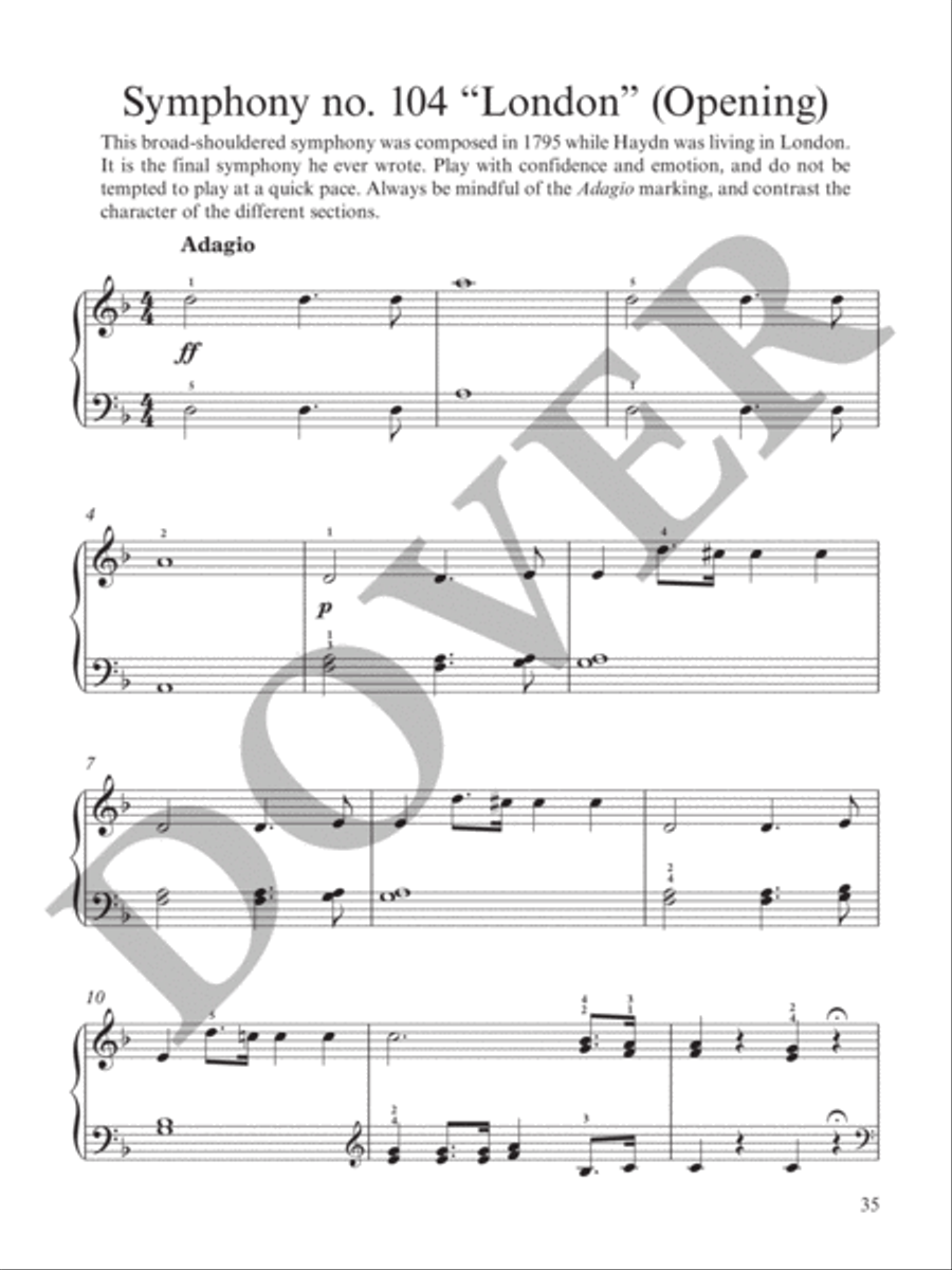 A First Book of Haydn -- For The Beginning Pianist with Downloadable MP3s Easy Piano scores gallery preview page 5