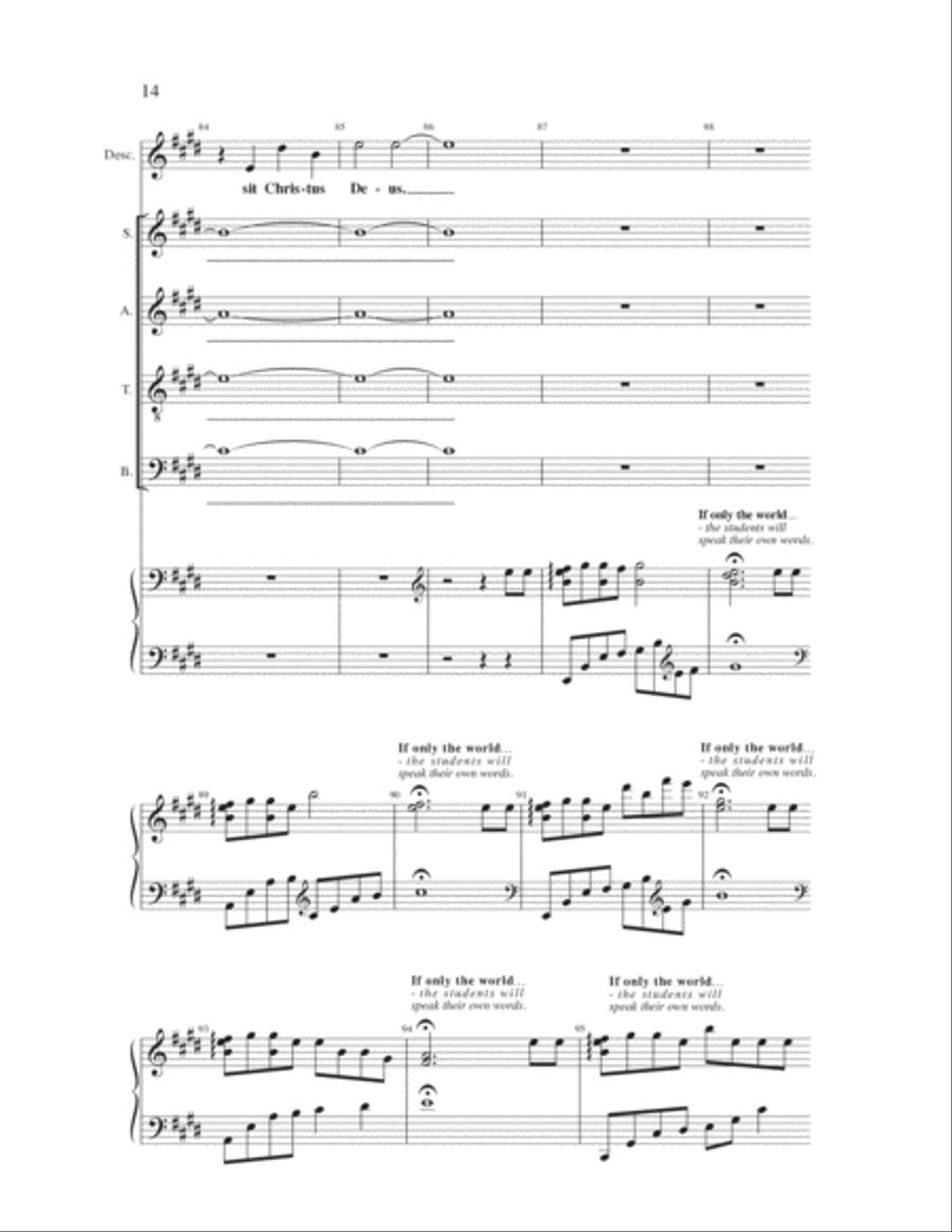 If Only the World (Ubi Caritas) 4-Part scores gallery preview page 13