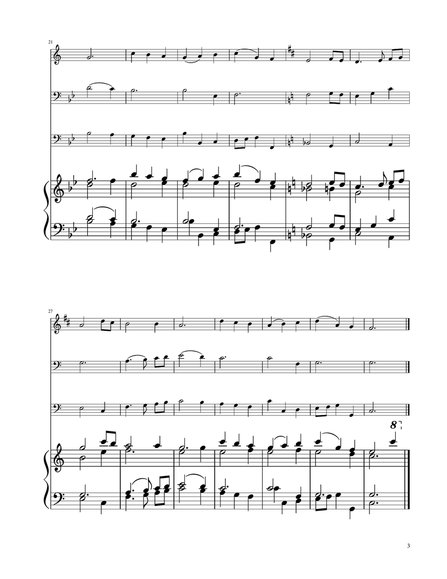 The First Noel - Brass Trio Brass Trio scores gallery preview page 3