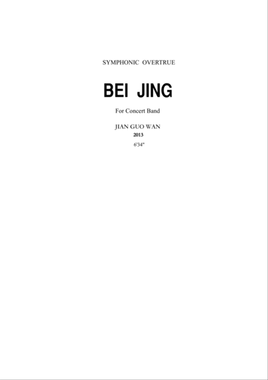 BEIJING BEIJING Concert Band scores gallery preview page 1