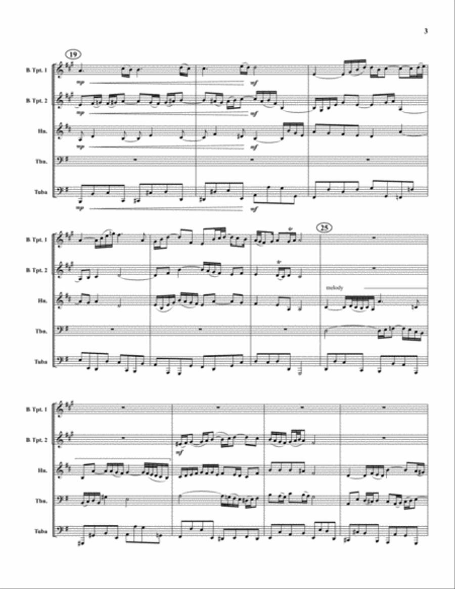 Ceremonial Music for Brass Quintet Brass Quintet scores gallery preview page 3