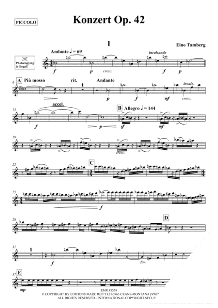 Konzert Op. 42 Piccolo scores gallery preview page 3