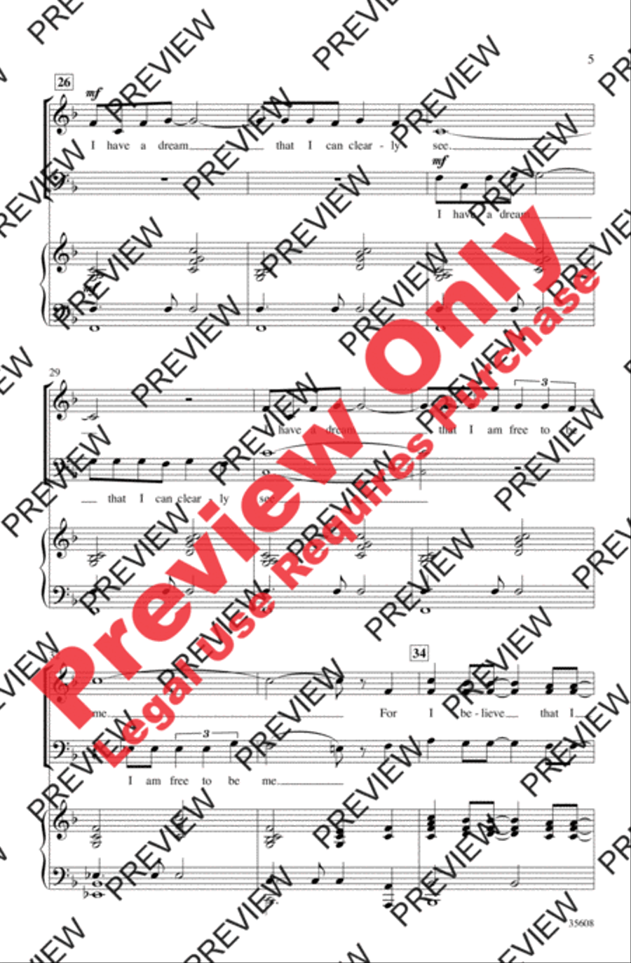 I Have a Voice 3-Part scores gallery preview page 5