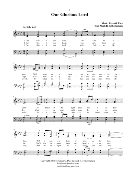 Our Glorious Lord - an original hymn image number null
