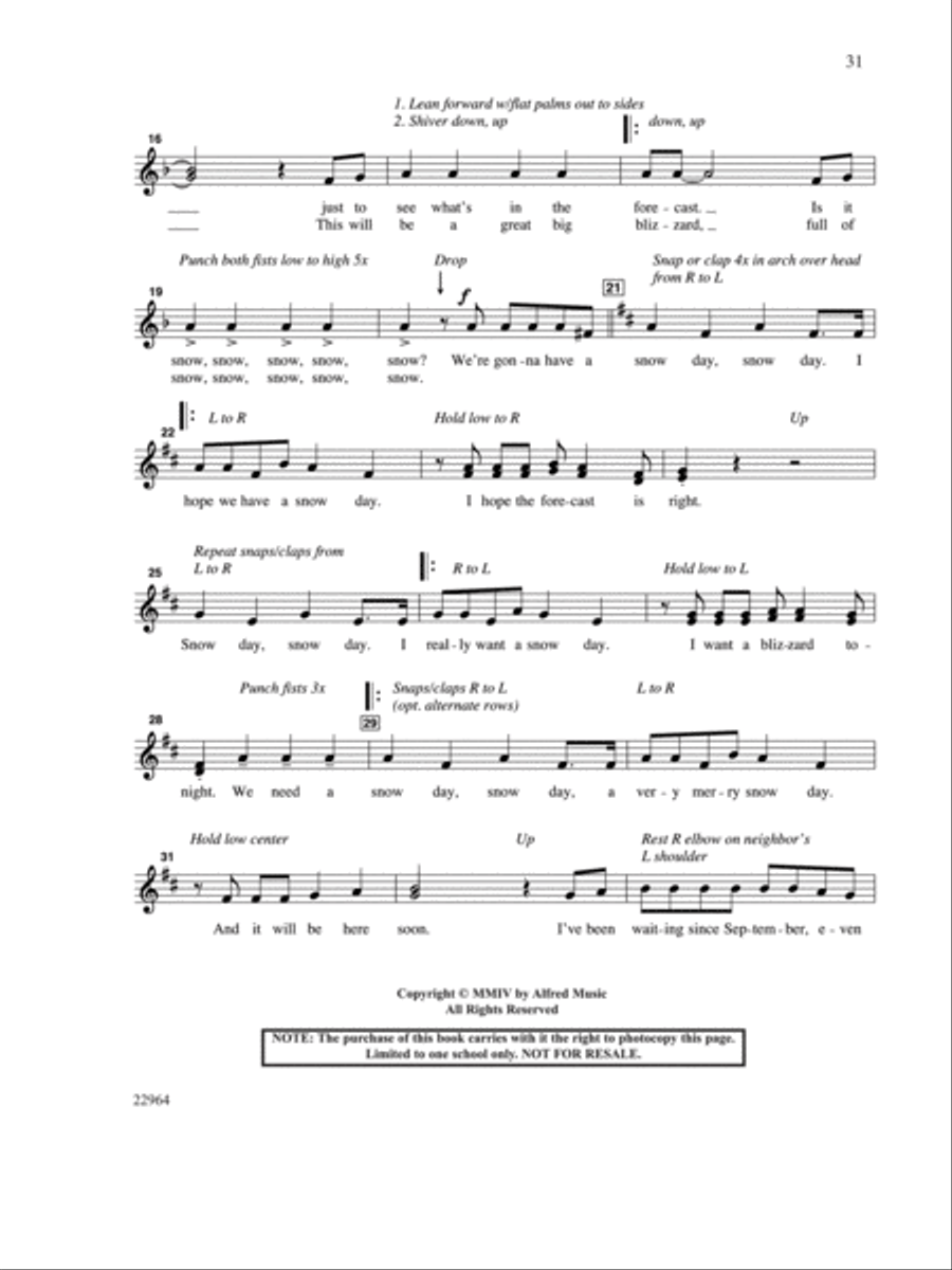 The Big Chill - Teacher's Handbook Unison Choir scores gallery preview page 35
