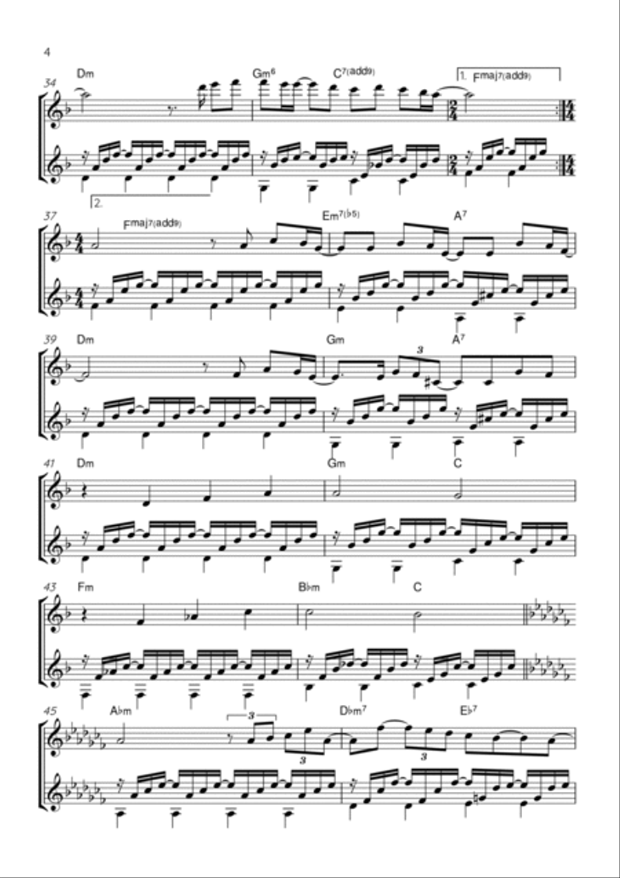 Notre Dame de Paris - Belle Guitar Ensemble scores gallery preview page 4