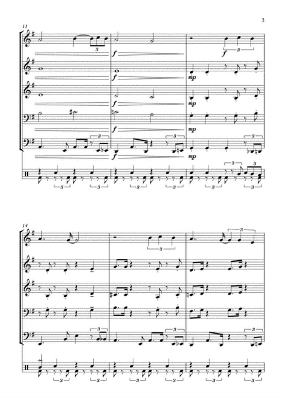 Isn't She Lovely Small Ensemble scores gallery preview page 3