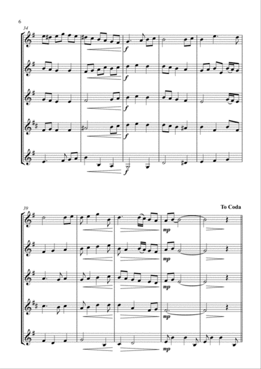 God Rest Ye Merry Gentlemen - for Clarinet Choir Clarinet Choir scores gallery preview page 6