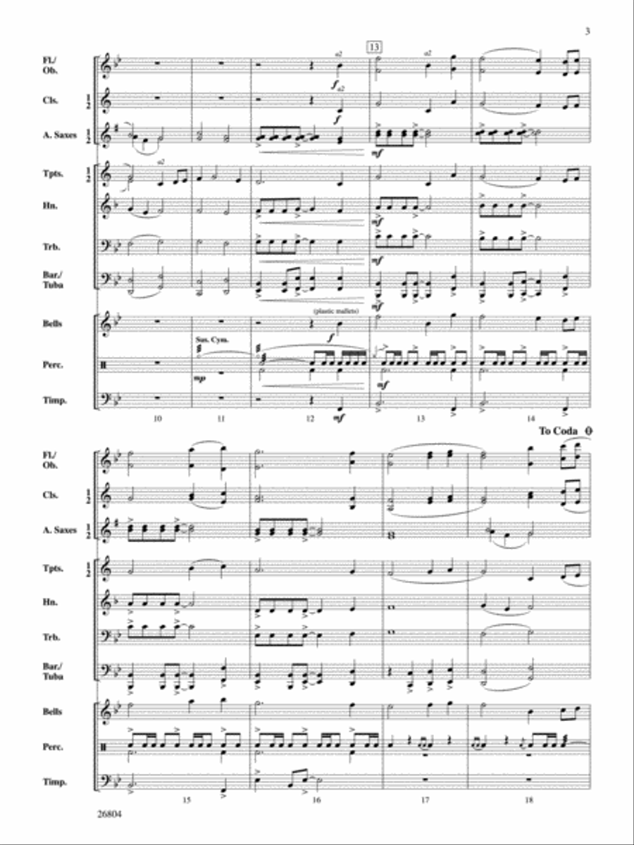 Sugar Creek Overture Concert Band scores gallery preview page 3