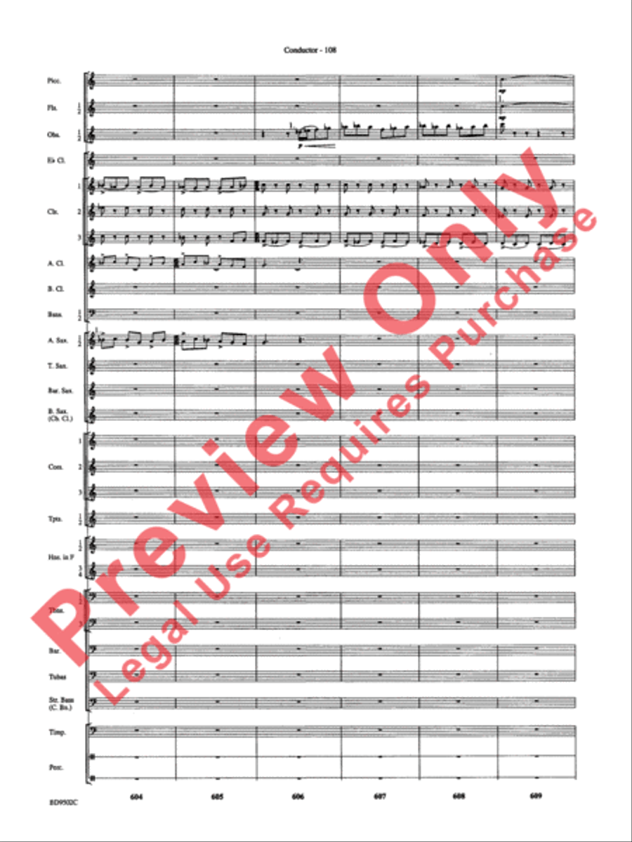 Symphony No. 3 for Band Concert Band scores gallery preview page 111