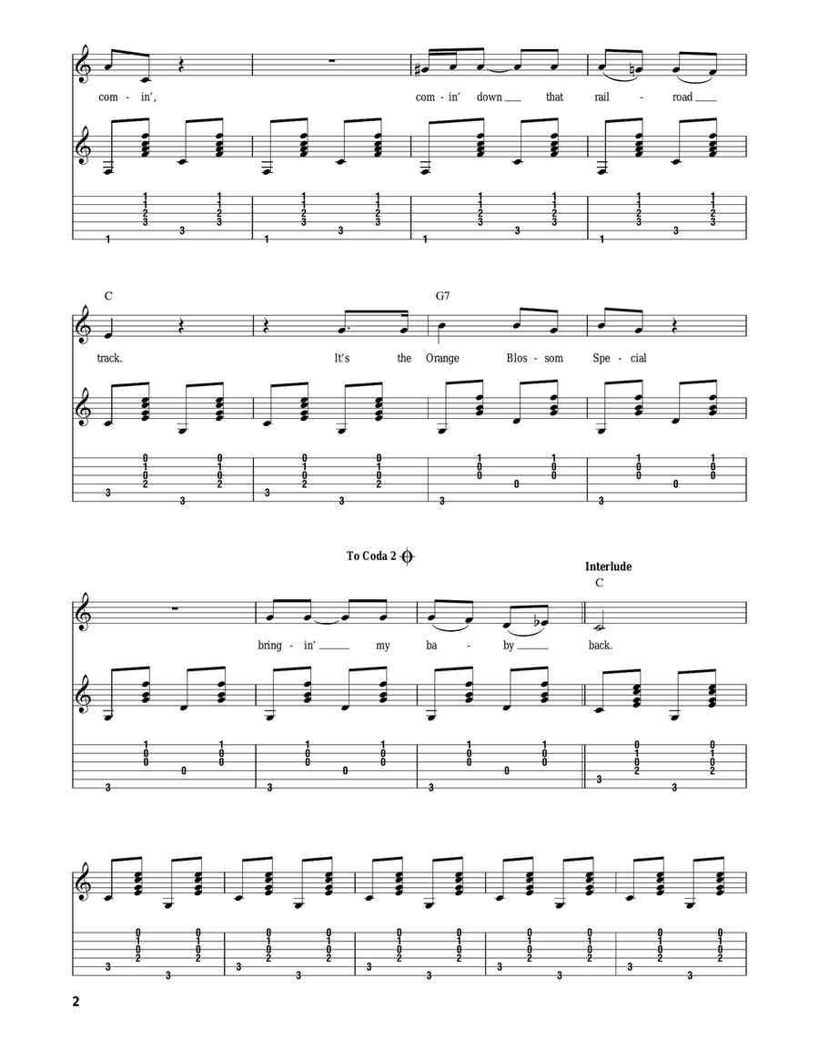Orange Blossom Special Acoustic Guitar scores gallery preview page 2
