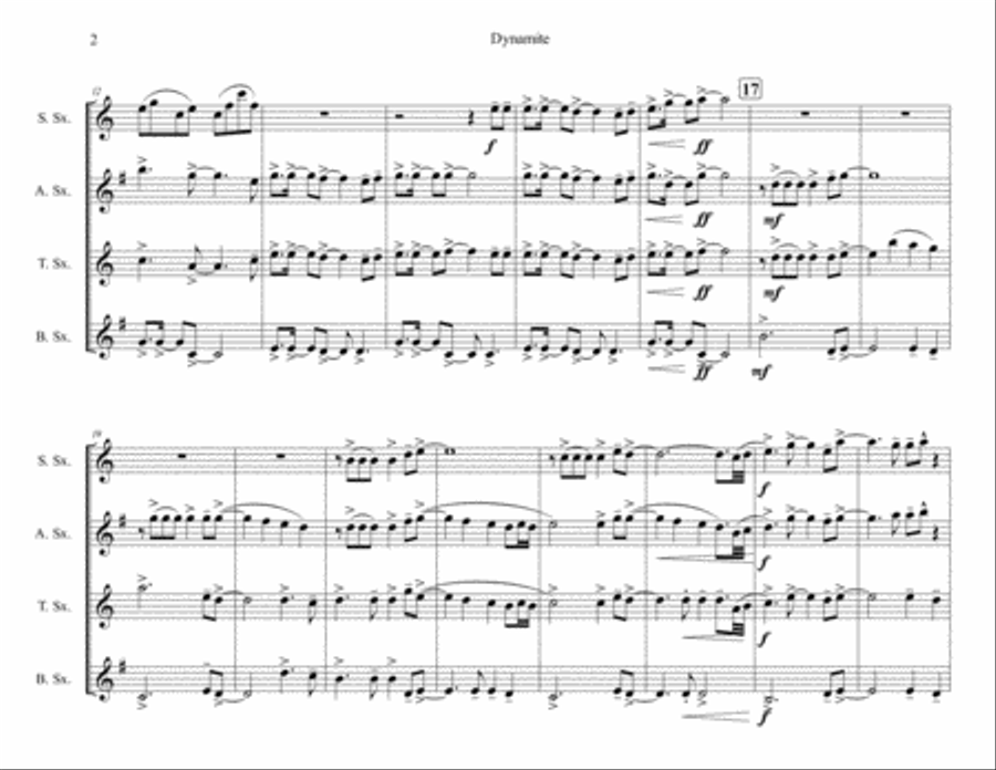 Dynamite Woodwind Quartet scores gallery preview page 2