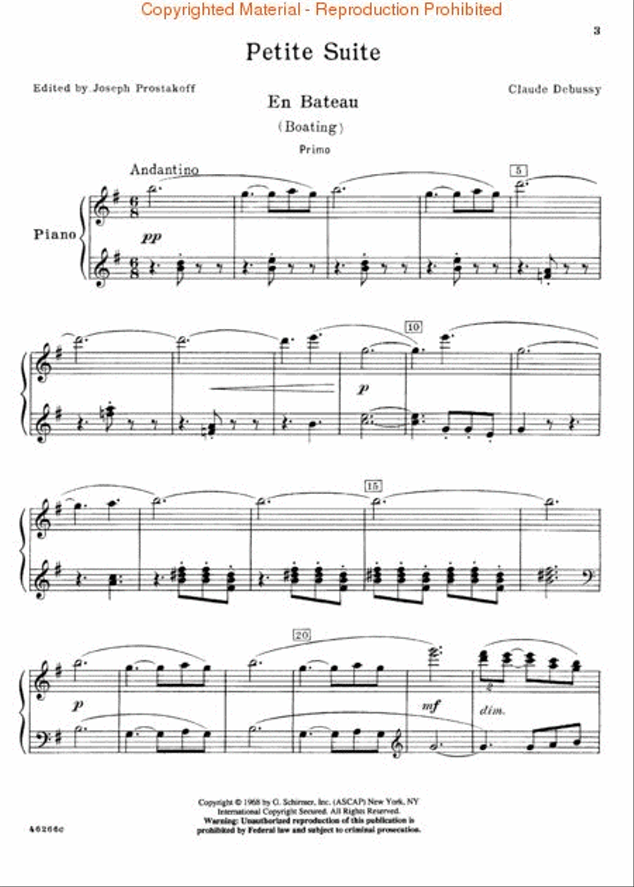 Petite Suite Piano Duet scores gallery preview page 2