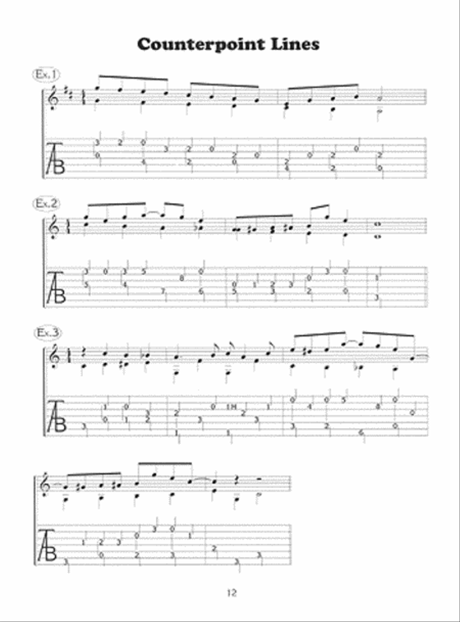 Fingerpicking Guitar Exercises & Hot Licks Acoustic Guitar scores gallery preview page 3