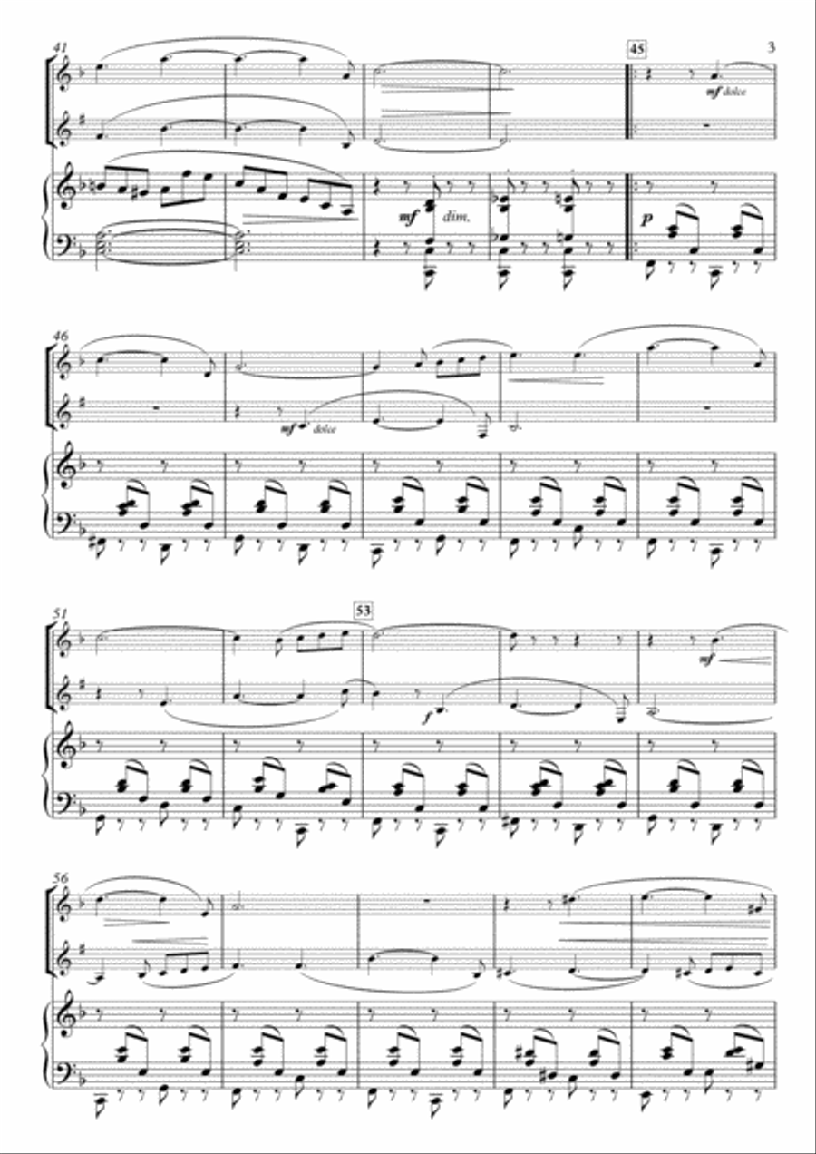 Miniatures, No.6 Saltarell H.88-3 for Flute, Clarinet & Piano Small Ensemble scores gallery preview page 3