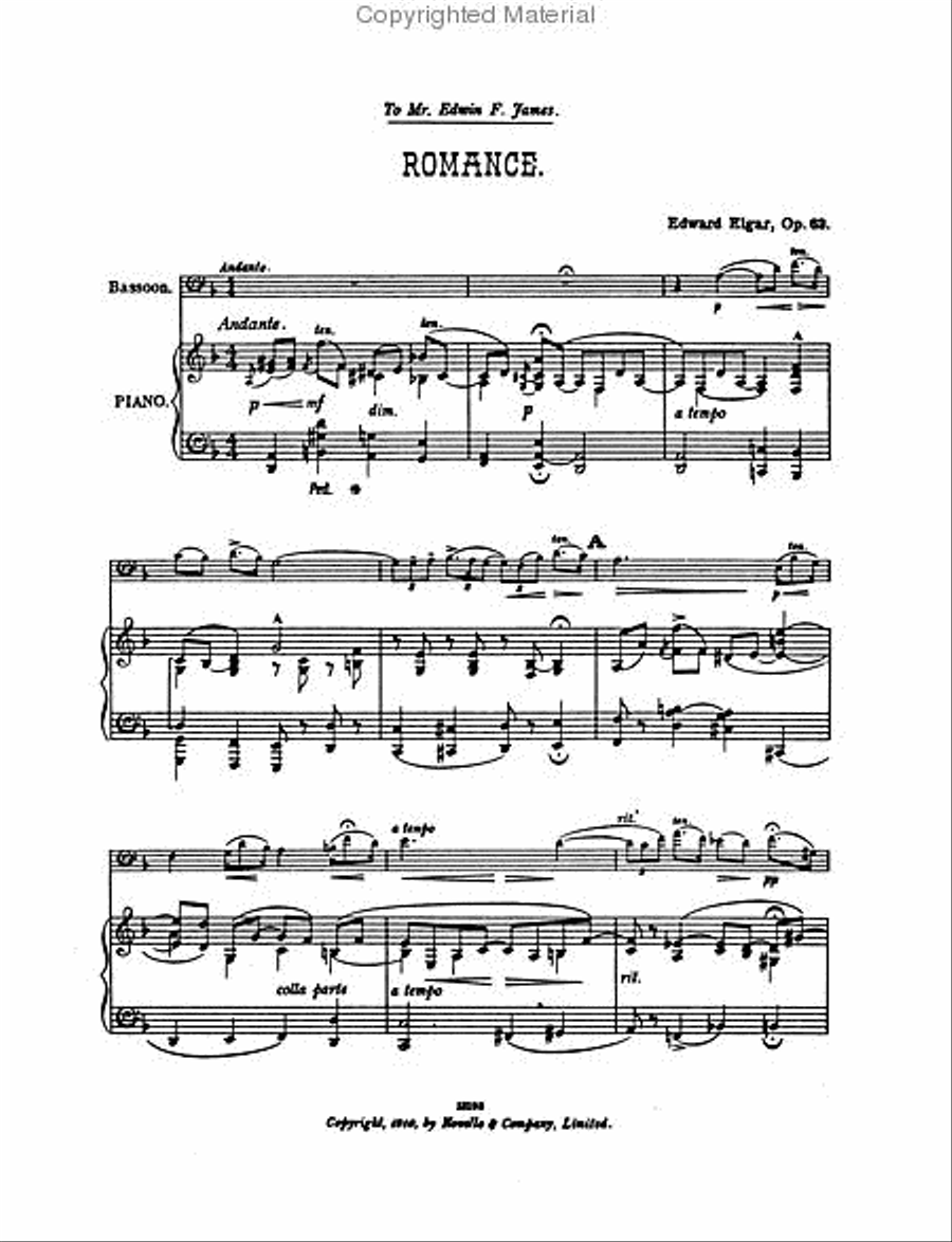 Romance for Bassoon and Orchestra Bassoon Solo scores gallery preview page 2