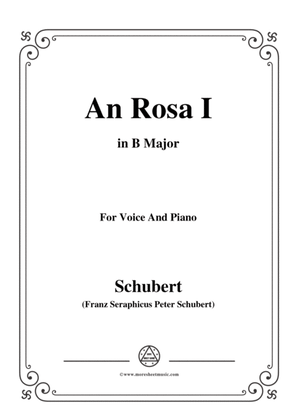 Schubert-An Rosa I(To Rosa),D.316,in B Major,for Voice&Piano