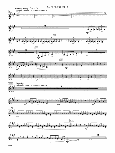 Harry Potter and the Order of the Phoenix, Concert Suite from: 2nd B-flat Clarinet