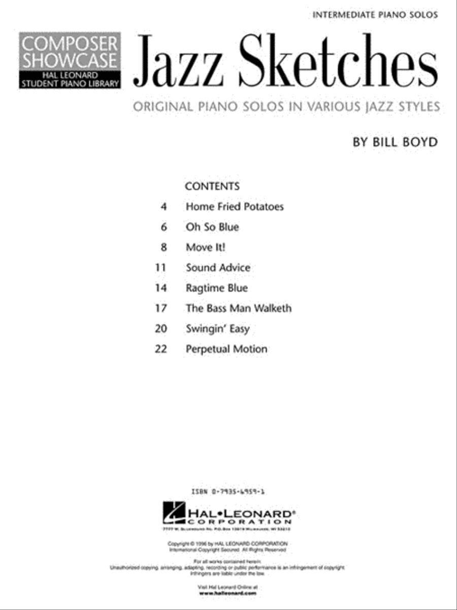 Jazz Sketches Piano Method scores gallery preview page 2